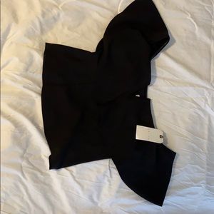 Black off the shoulder top